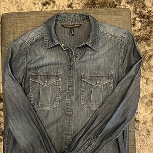 Denim Dress. Snap Front.